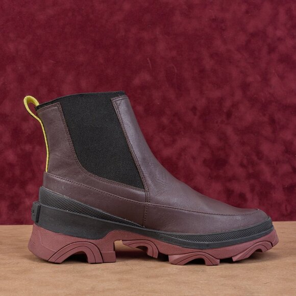 Sorel Women Brex Waterproof Burgundy Leather Chelsea Ankle Boots size 11 - Picture 8 of 8